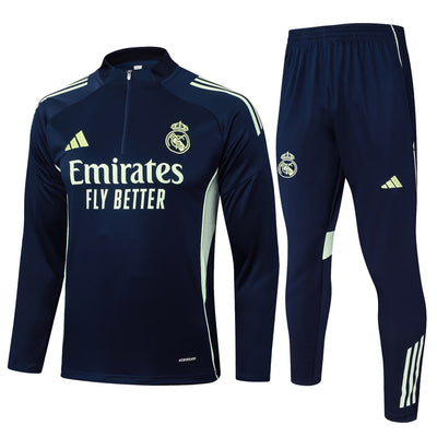 Survetement Real Madrid Training Homme/Enfant 2025 2026 Bleu Sombre