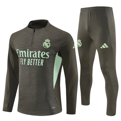 Survetement Real Madrid Training Homme/Enfant 2025 2026 Kaki Vert Clair
