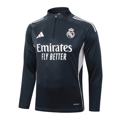 Survetement Real Madrid Training Homme/Enfant 2025 2026 Noir Clair