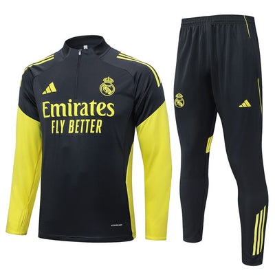 Survetement Real Madrid Training Homme/Enfant 2025 2026 Noir Foncé