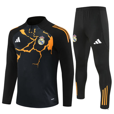 Survetement Real Madrid Training Homme/Enfant 2025 2026 Noir Orange Camouflage