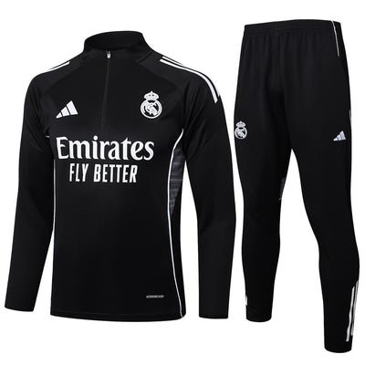 Survetement Real Madrid Training Homme/Enfant 2025 2026 Noir Sombre