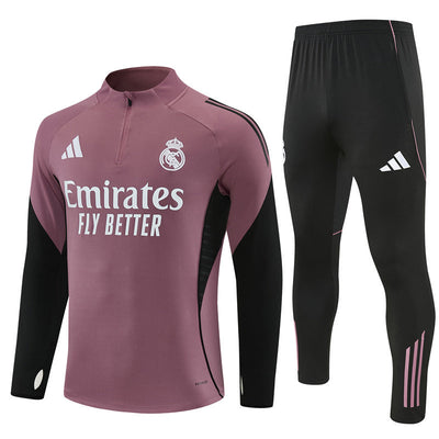 Survetement Real Madrid Training Homme/Enfant 2025 2026 Violet Noir
