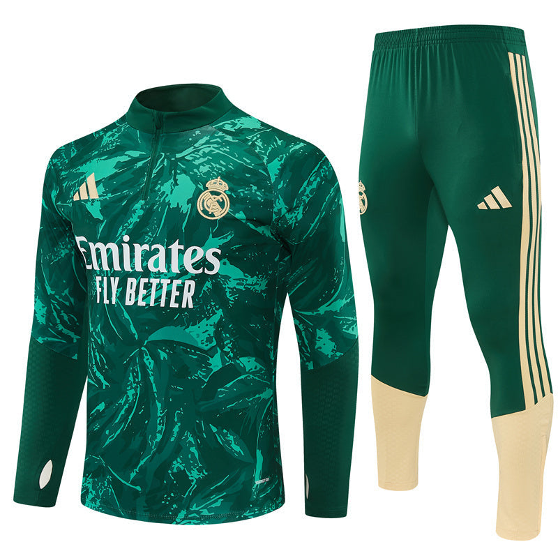 Survetement Real Madrid Training Homme/Enfant 2026 2027 Vert Camouflage