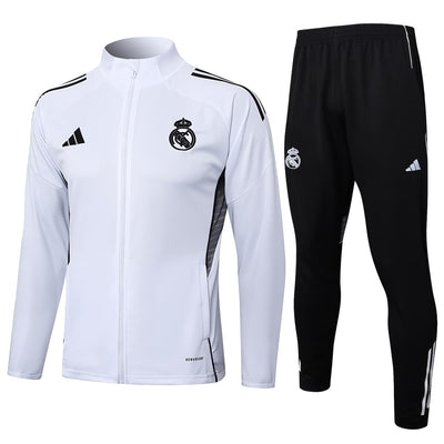 Survetement Real Madrid Veste Homme/Enfant  2025 2026 Blanc Clair