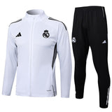 Survetement Real Madrid Veste Homme/Enfant  2025 2026 Blanc Clair 1