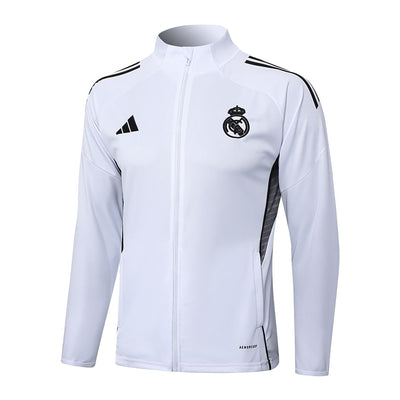 Survetement Real Madrid Veste Homme/Enfant  2025 2026 Blanc Clair