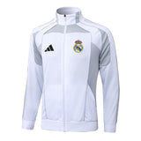 Survetement Real Madrid Veste Homme/Enfant  2025 2026 Blanc Gris 2