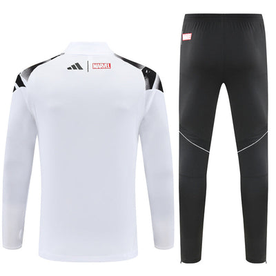 Survetement Real Madrid Veste Homme/Enfant 2025 2026 Blanc [Jaune Label]