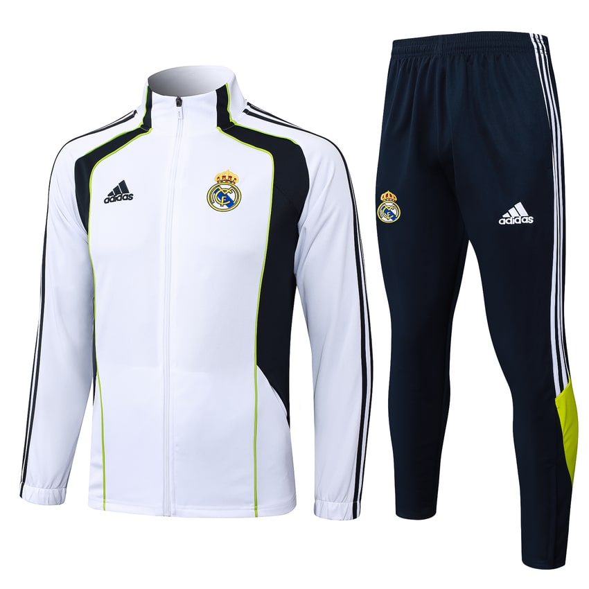 Survetement Real Madrid Veste Homme/Enfant  2025 2026 Blanc Noir