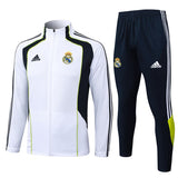 Survetement Real Madrid Veste Homme/Enfant  2025 2026 Blanc Noir 1