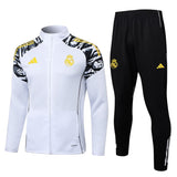 Survetement Real Madrid Veste Homme/Enfant 2025 2026 Blanc Tache [Jaune Label] 1