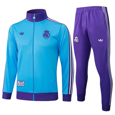 Survetement Real Madrid Veste Homme/Enfant 2025 2026 Bleu Ciel