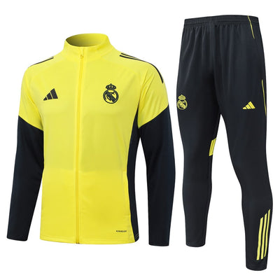 Survetement Real Madrid Veste Homme/Enfant  2025 2026 Jaune Clair