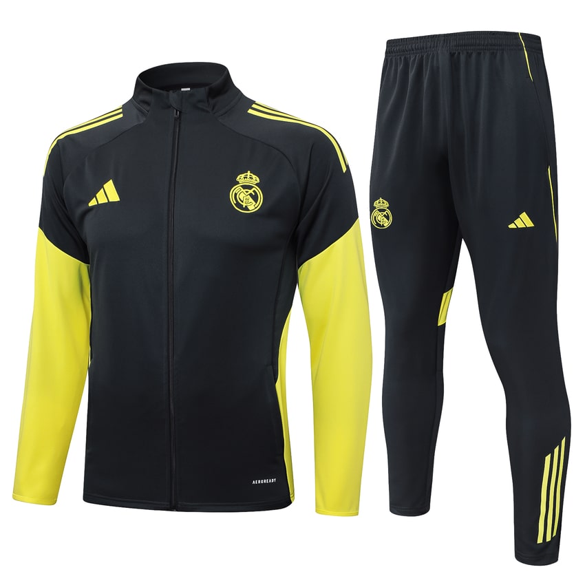 Survetement Real Madrid Veste Homme/Enfant  2025 2026 Noir Fonce