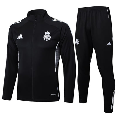 Survetement Real Madrid Veste Homme/Enfant 2025 2026 Noir Sombre