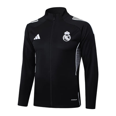 Survetement Real Madrid Veste Homme/Enfant  2025 2026 Noir Sombre