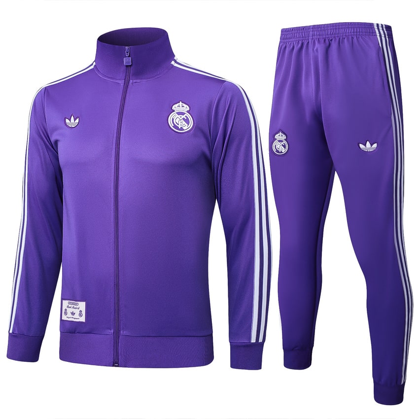 Survetement Real Madrid Veste Homme/Enfant 2025 2026 Violet