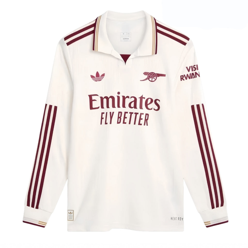 Maillot Arsenal Manches Longues Third Homme 2025 2026 Blanc