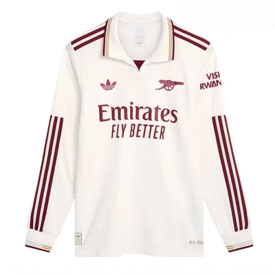 Maillot Arsenal Manches Longues Third Homme 2025 2026 Blanc