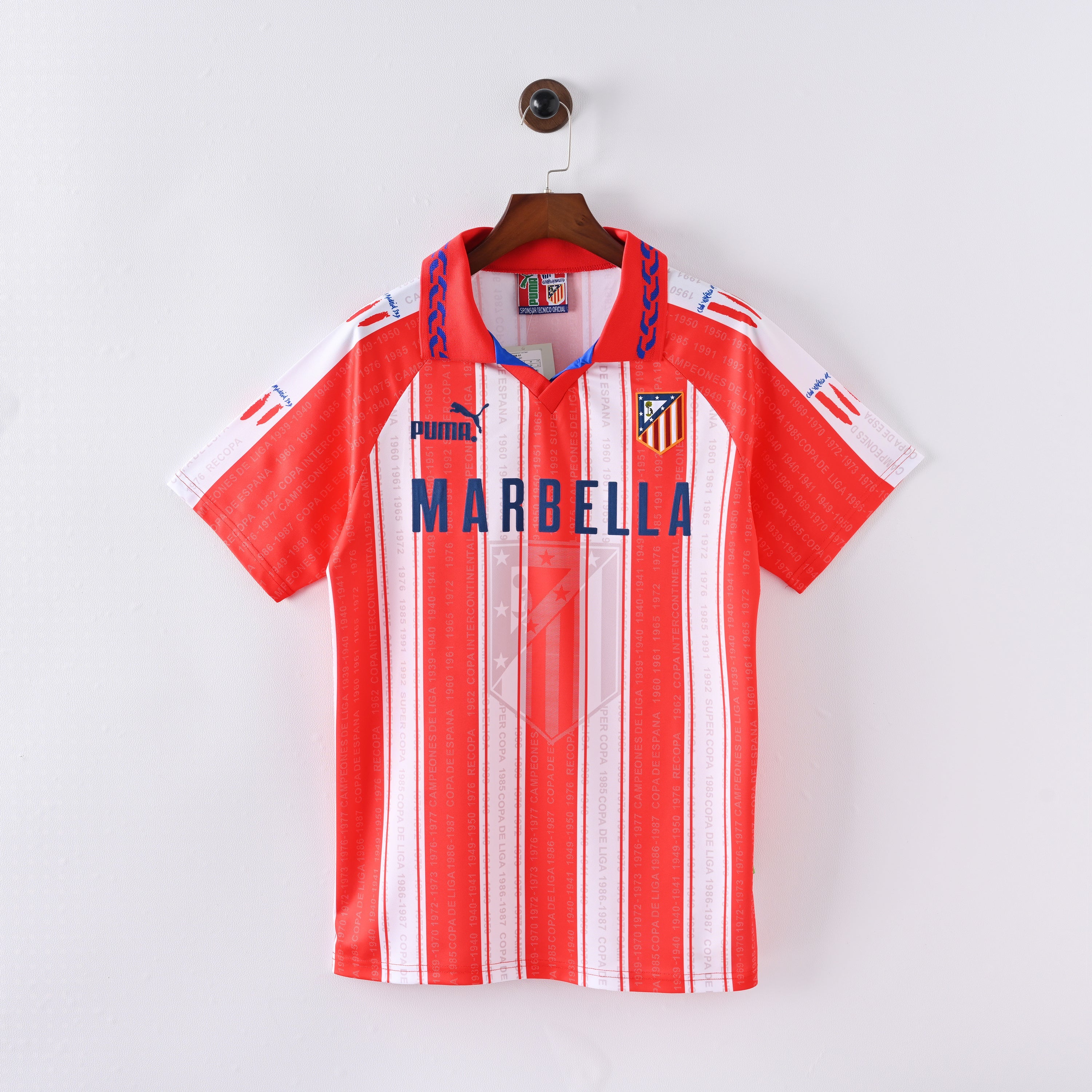 Maillot Atletico Madrid Retro Vintage 1995-1996 Domicile Homme