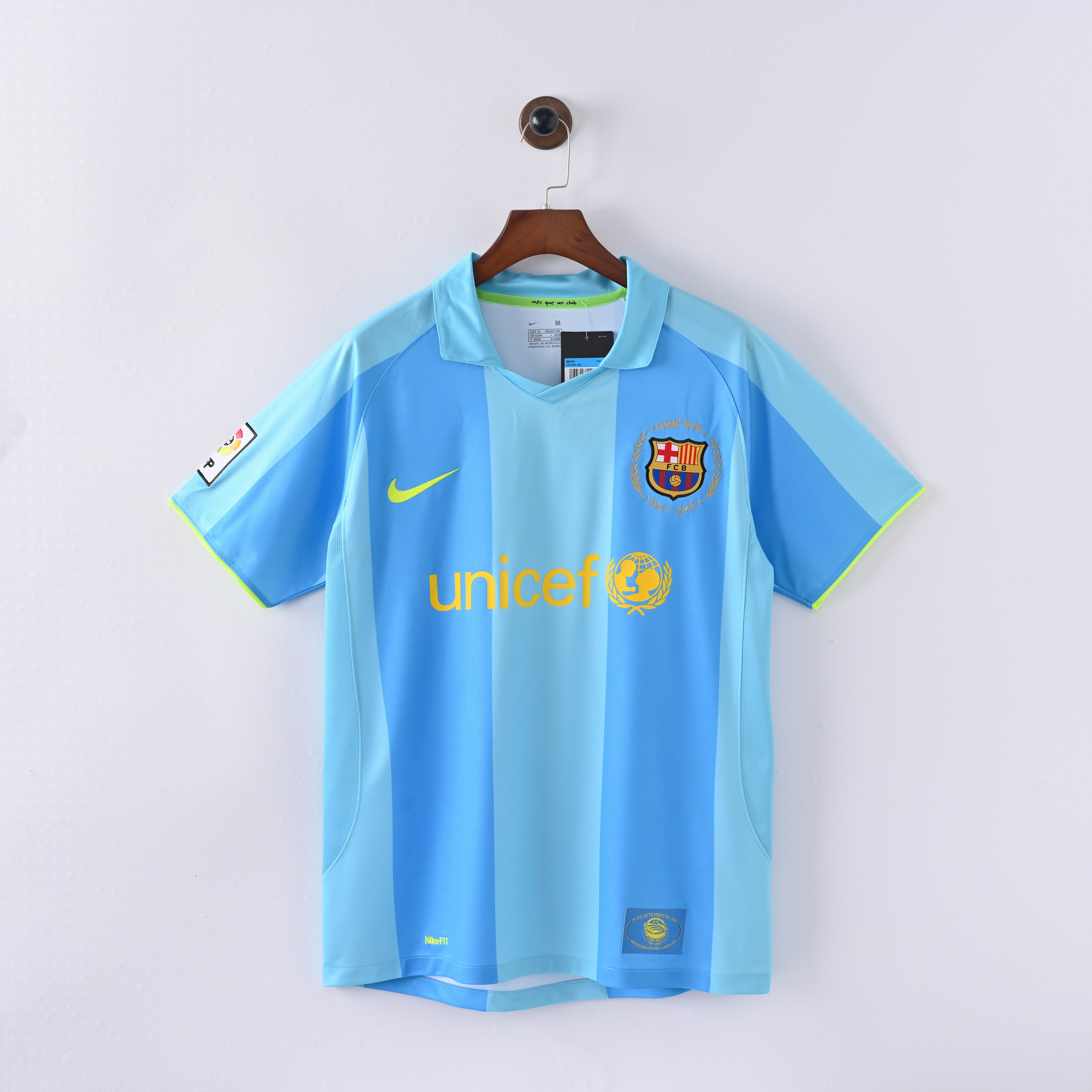 Maillot Barcelone Retro Vintage 2007-2008 Exterieur Vintage Homme