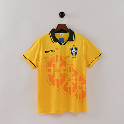 Maillot Bresil Retro Vintage 1994 Domicile Coupe du Monde Homme