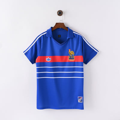 Maillot France Retro Vintage 1984 Domicile Homme