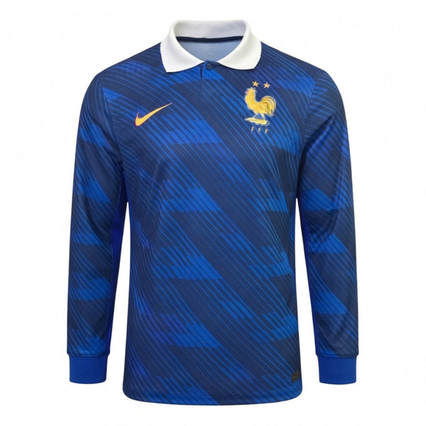 Maillot France Manches Longues Domicile Bleu Coupe du Monde 2026 Homme