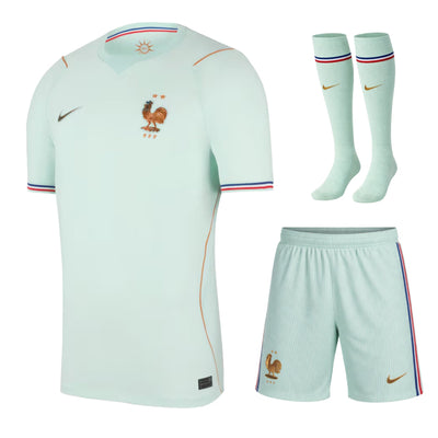 Nouveau Maillot Kit Enfant France Exterieur Vert Coupe du Monde 2026