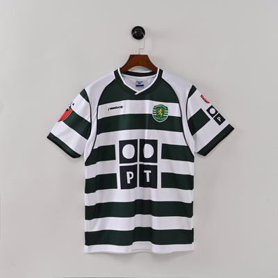Maillot Sporting FC Retro Vintage 2002-2003 Domicile Homme