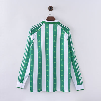 Maillot Manches Longues Betis Seville Retro Vintage 1995-1997 Domicile Homme