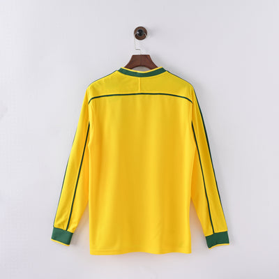 Maillot Bresil Retro Vintage Manches Longues 1998 Domicile Homme | Foot Sport