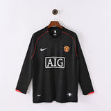 Maillot Manchester United Retro Vintage Manches Longues 2007-2008 Exterieur Homme 1