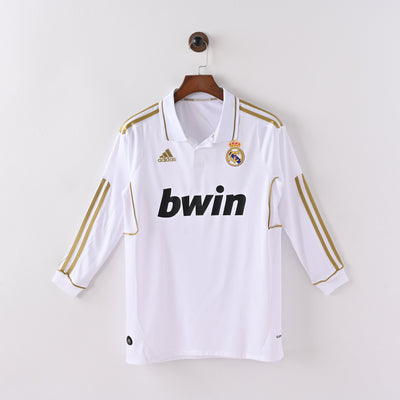 Maillot Real Madrid Manches Longues Retro Vintage 2011-2012 Domicile Homme