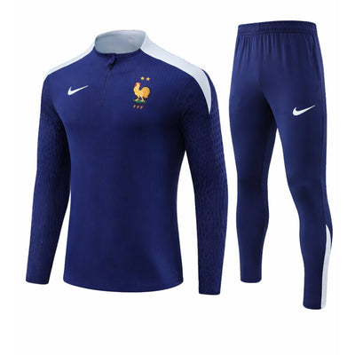 Survetement France Training Homme/Enfant 2024 2025 Bleu