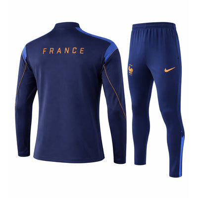 Survetement France Training Homme/Enfant 2025 2026 Bleu Foncé