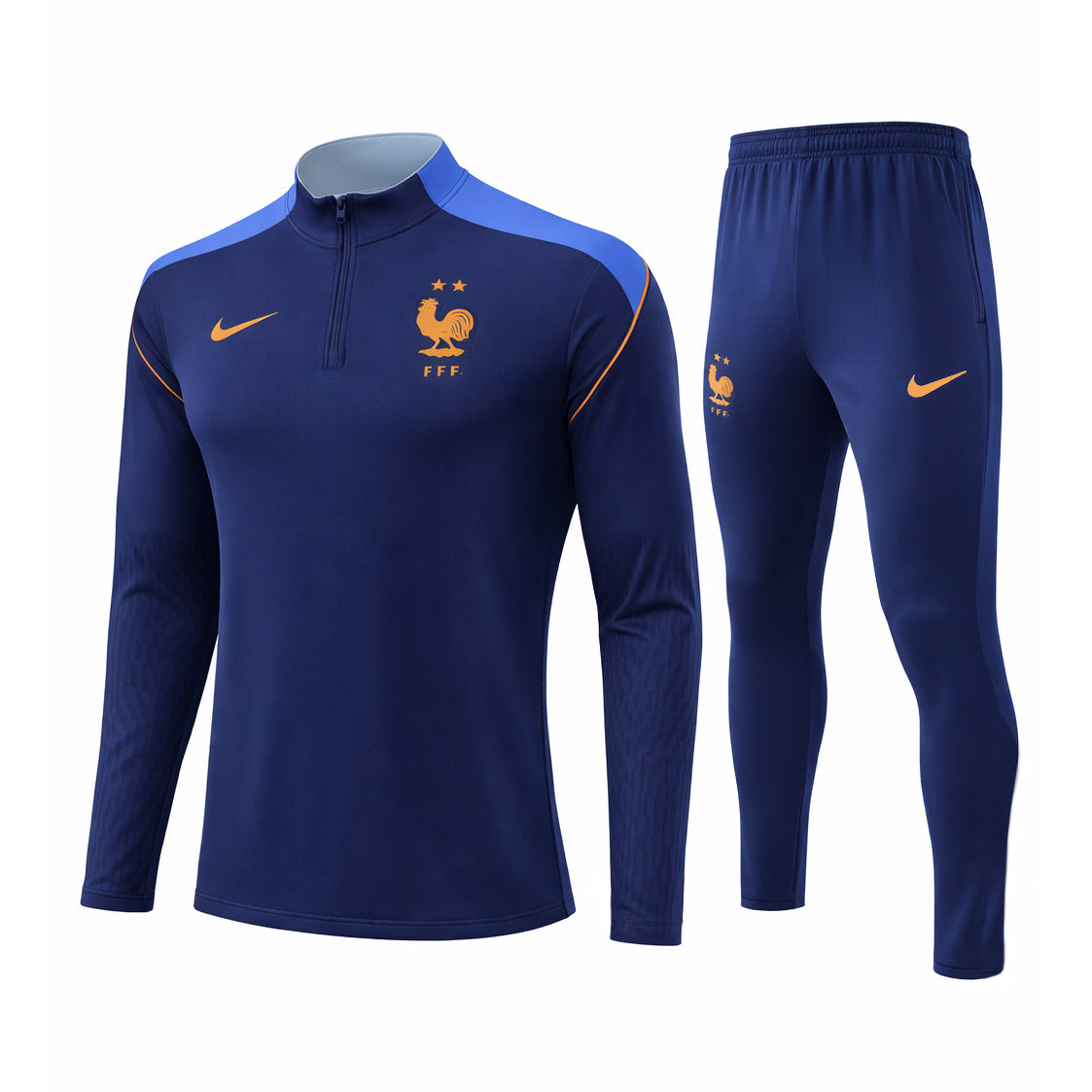 Survetement France Training Homme/Enfant 2025 2026 Bleu Foncé